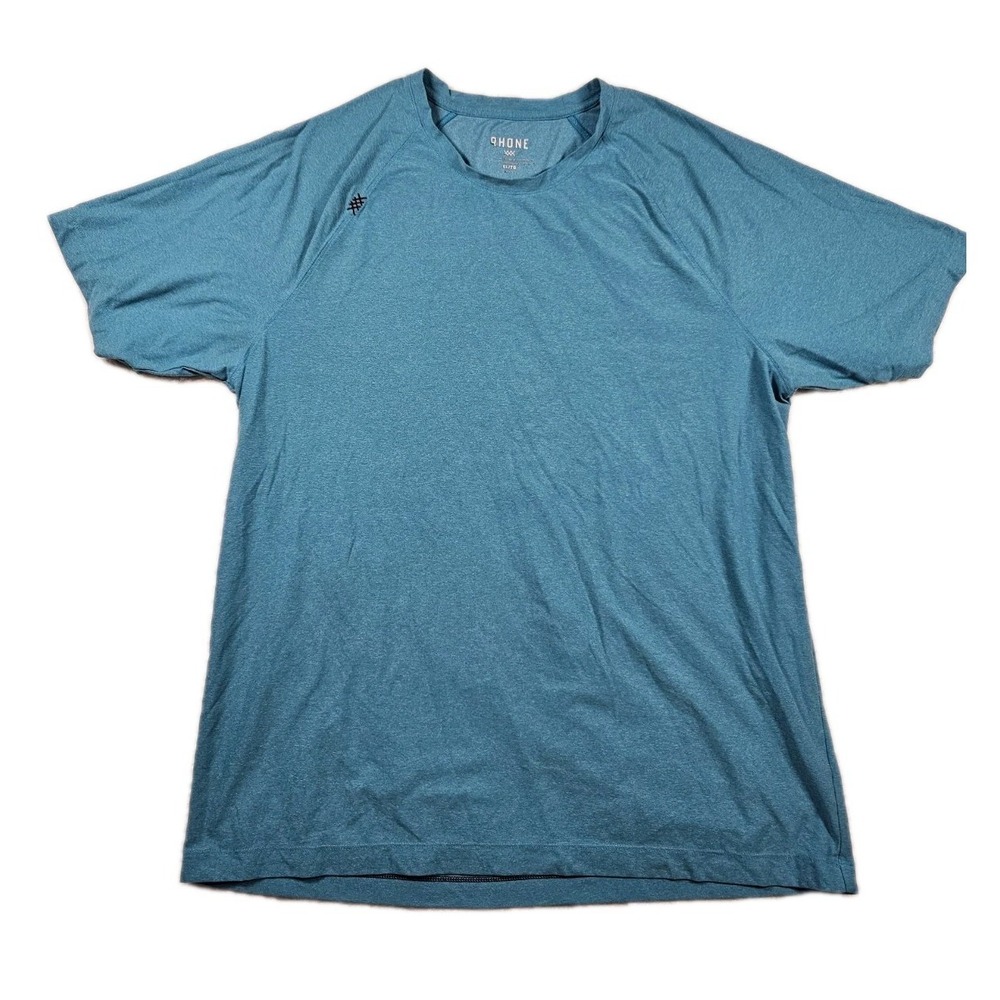 Rhone Mens XL Blue Performance Shirt‎ Athletic Training Gym Stretch